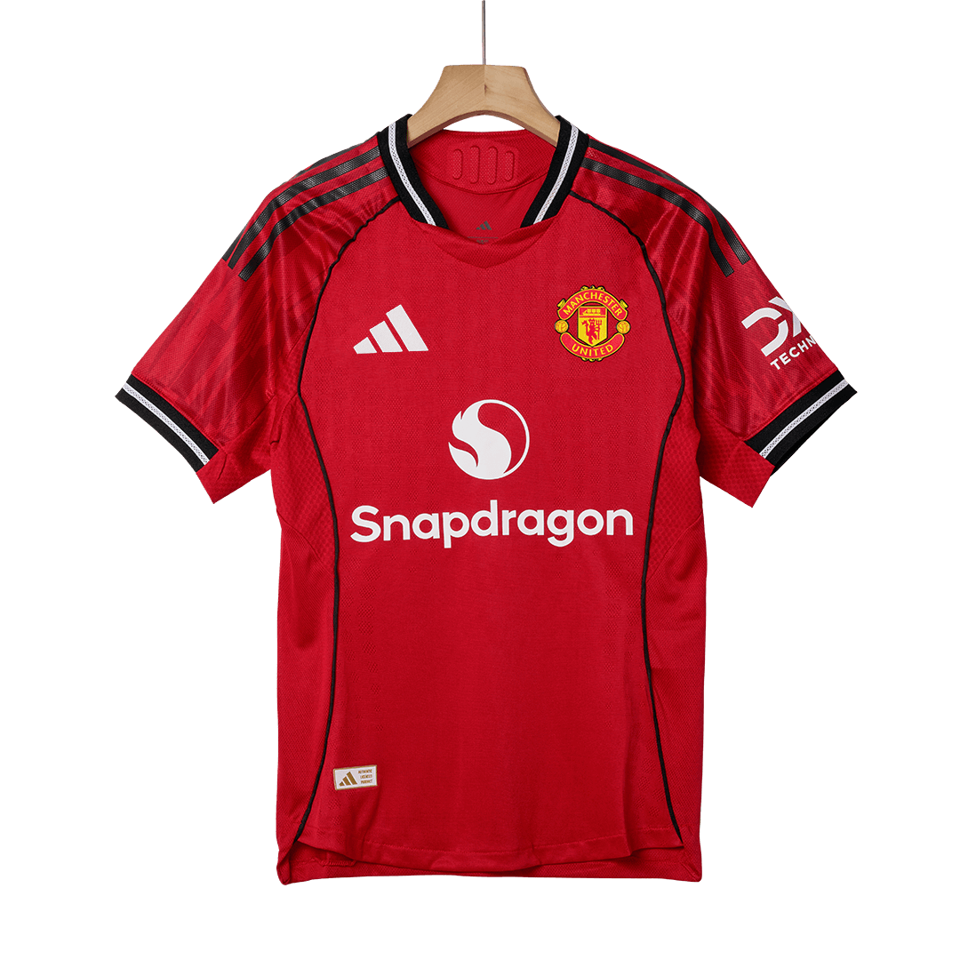 B.FERNANDES #8 Manchester United Domicile Maillot 2025/26 Rouge Joueur