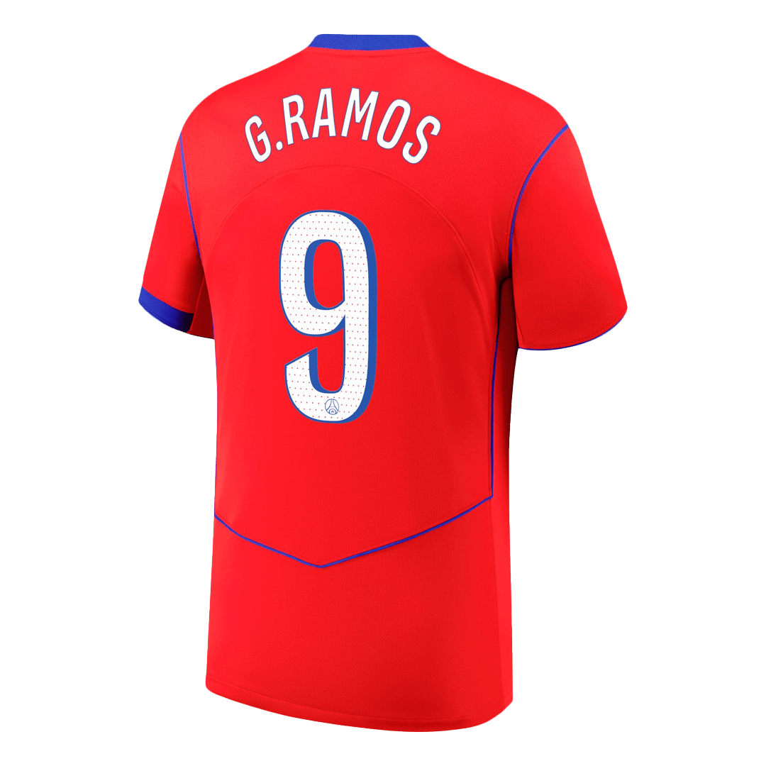 G.RAMOS #9 PSG Troisième Maillot 2025/26 Rouge