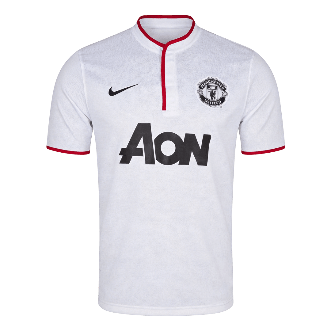 Maillot Rétro Manchester United Extérieur 2013/14 Blanc