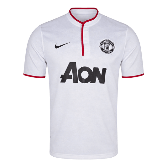 Maillot Rétro Manchester United Extérieur 2013/14 Blanc