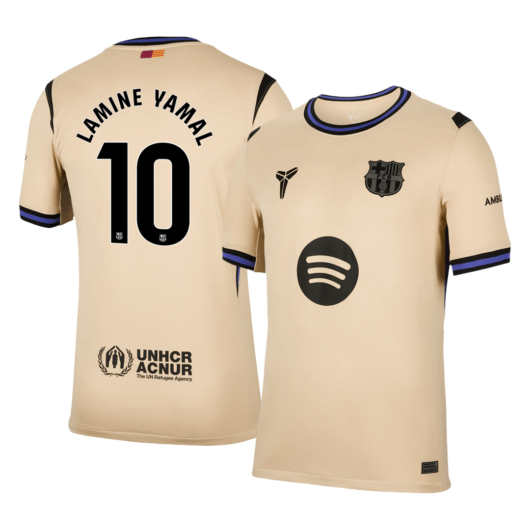 LAMINE YAMAL #10 Maillot Extérieur Barcelone 2025/26 Jaune