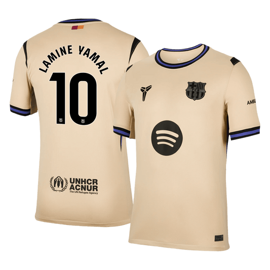 LAMINE YAMAL #10 Maillot Extérieur Barcelone 2025/26 Jaune
