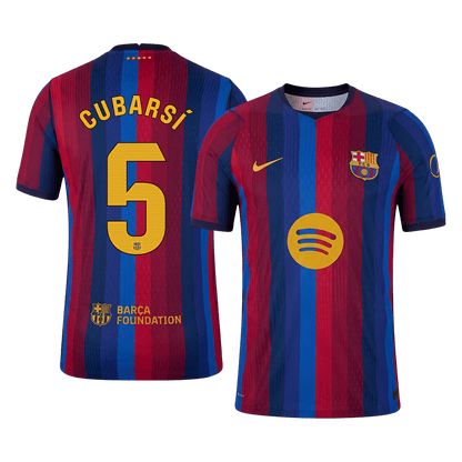 كوبارسي #5 قميص برشلونة الأساسي 2026/27 أحمر وأزرق للاعب