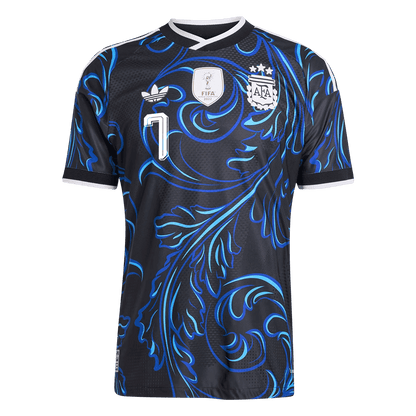 DE PAUL #7 Argentine Maillot Extérieur - Coupe du Monde 2026 Noir Joueur