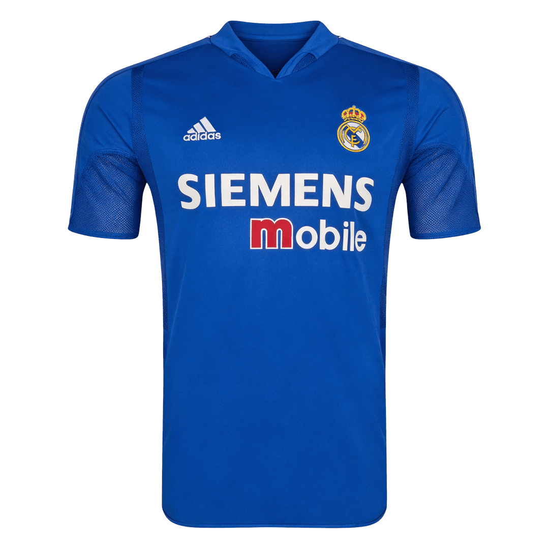 Maillot rétro Real Madrid Extérieur 2004/05 Bleu