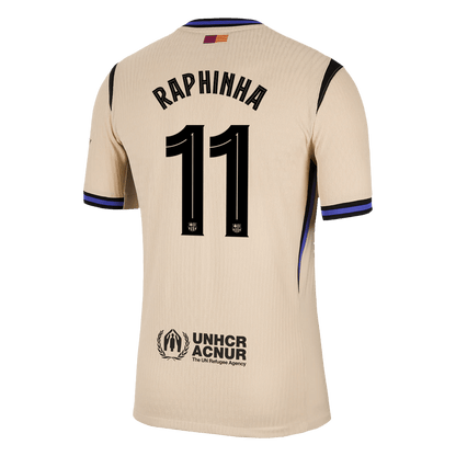 RAPHINHA #11 Barcelone Maillot Extérieur 2025/26 Jaune Joueur - UCL