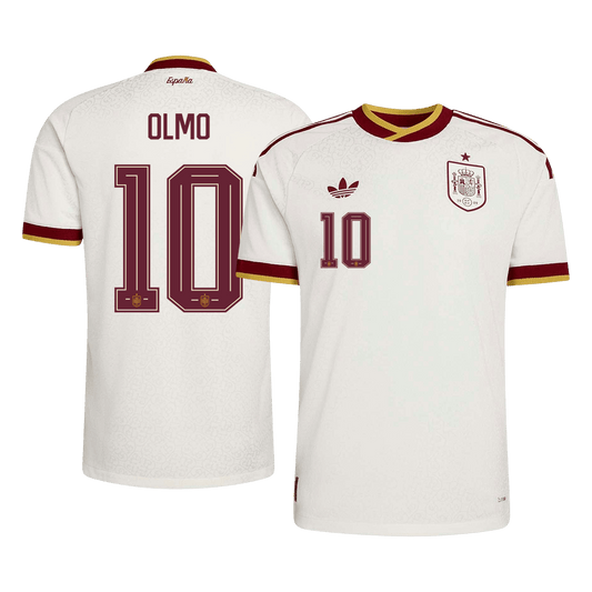 OLMO #10 Maillot Espagne Extérieur - Coupe du Monde 2026 Blanc Joueur