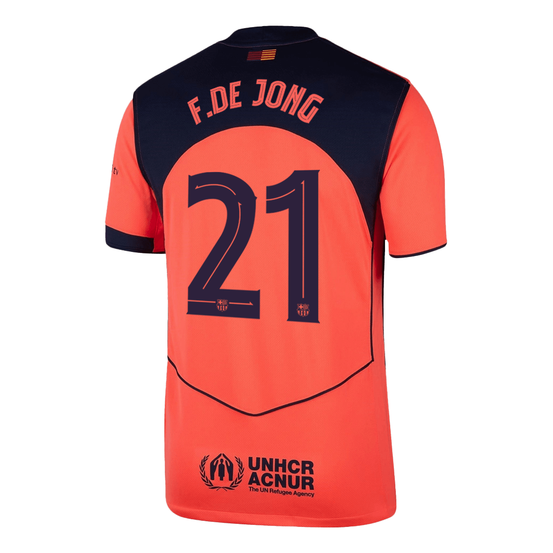 F.DE JONG #21 Barcelone Troisième Maillot 2025/26 Orange - UCL