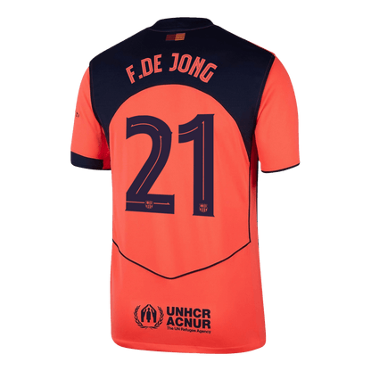 F.DE JONG #21 Barcelone Troisième Maillot 2025/26 Orange - UCL