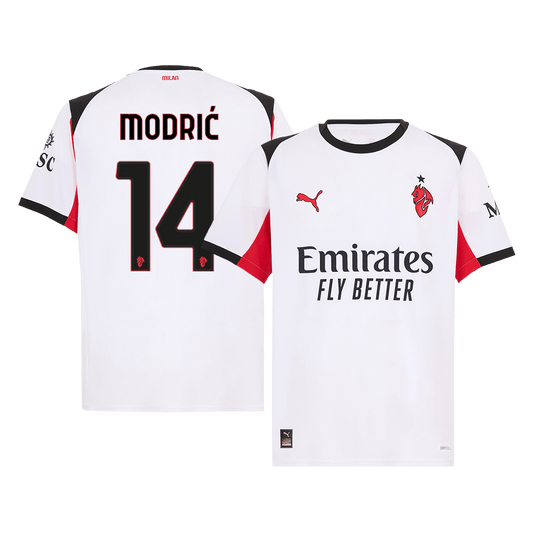 MODRIĆ #14 Maillot Extérieur AC Milan 2025/26 Blanc