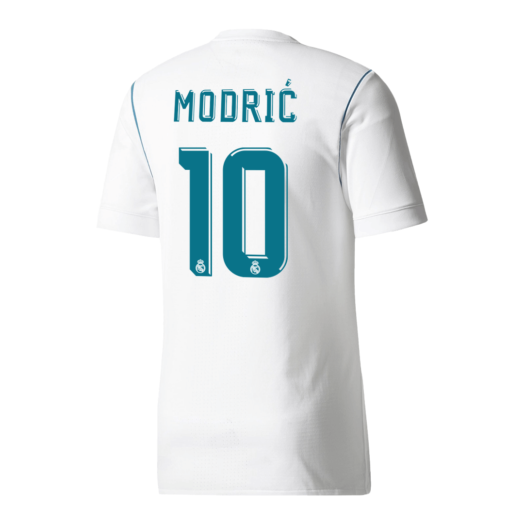 Retro MODRIĆ #10 Real Madrid Domicile Maillot 2017/18 Blanc