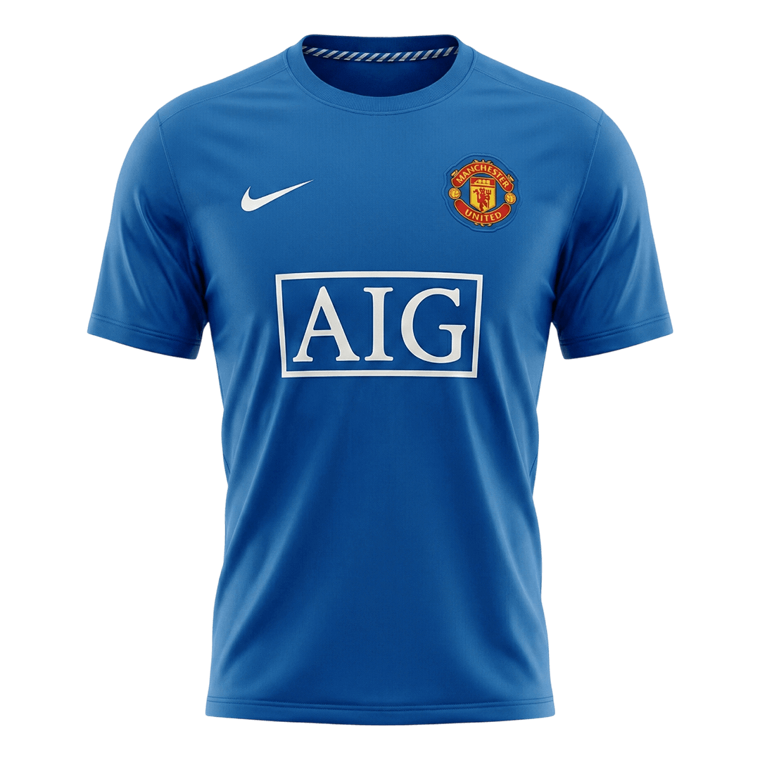 Maillot Rétro Manchester United Extérieur 2008/09 Bleu