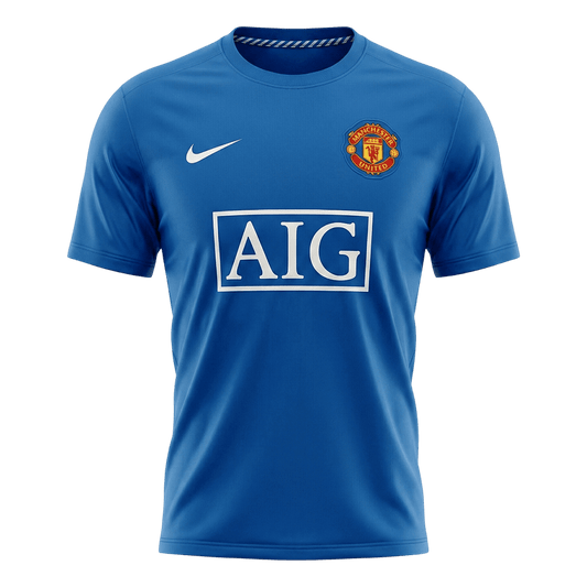 Maillot Rétro Manchester United Extérieur 2008/09 Bleu