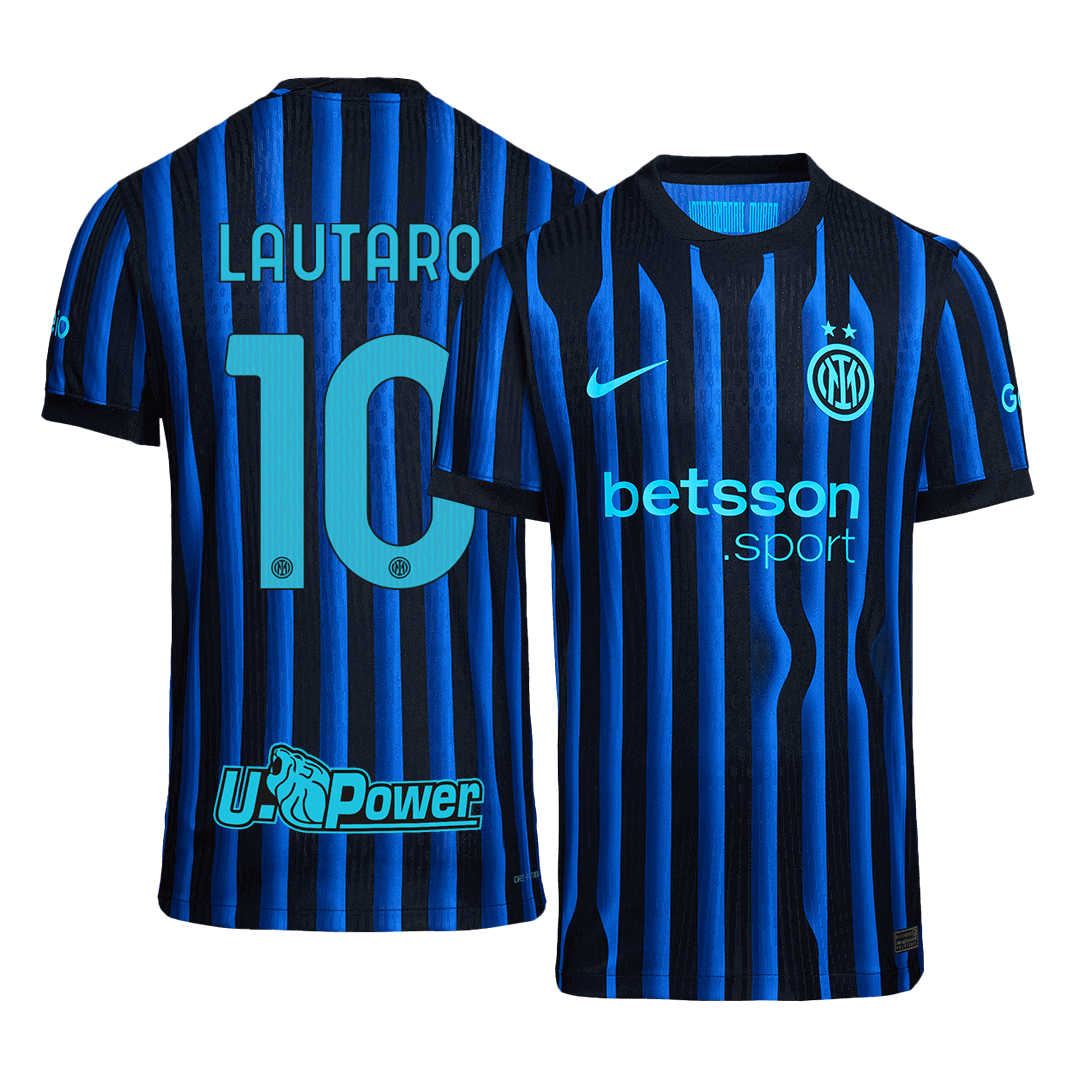 LAUTARO #10 Inter Milan Domicile Maillot 2025/26 Bleu&Noir Joueur