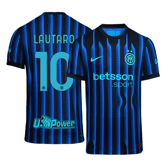 LAUTARO #10 Inter Milan Domicile Maillot 2025/26 Bleu&Noir Joueur