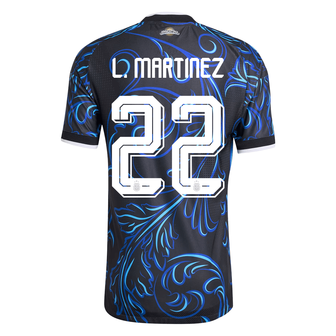 L. MARTINEZ #22 Argentine Maillot Extérieur - Coupe du Monde 2026 Noir Joueur