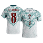 B.FERNANDES #8 Portugal Maillot Extérieur - Coupe du Monde 2026 Blanc&Vert