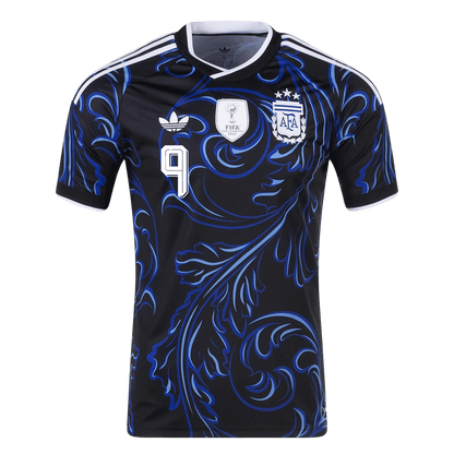 J. ALVAREZ #9 Maillot Extérieur Argentine - Coupe du Monde 2026 Noir