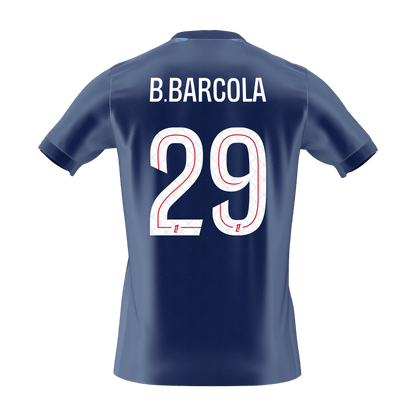 B.BARCOLA #29 PSG Maillot Domicile 2025/26 Bleu marine - Super