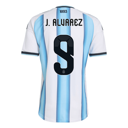 J. ALVAREZ #9 Maillot Domicile Argentine - Coupe du Monde 2026 Bleu&Blanc Joueur