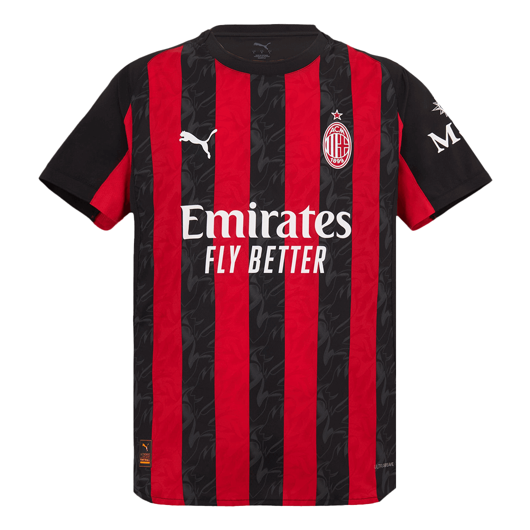 Maillot Domicile AC Milan 2025/26 Rouge et Noir Joueur