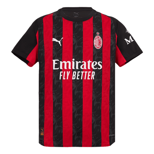 Maillot Domicile AC Milan 2025/26 Rouge et Noir Joueur