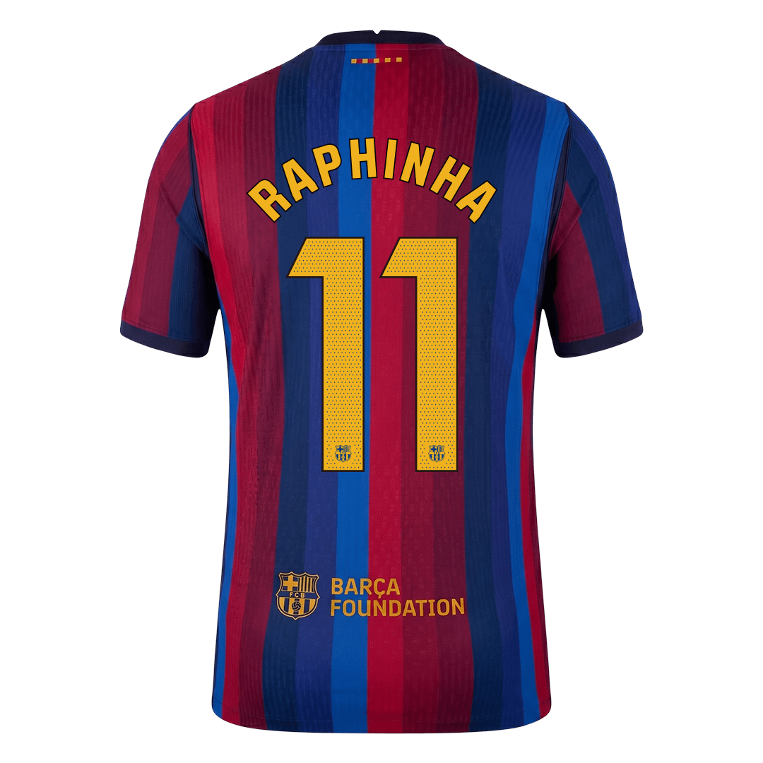رافينيا #11 برشلونة القميص الأساسي 2026/27 أحمر وأزرق إصدار اللاعبين