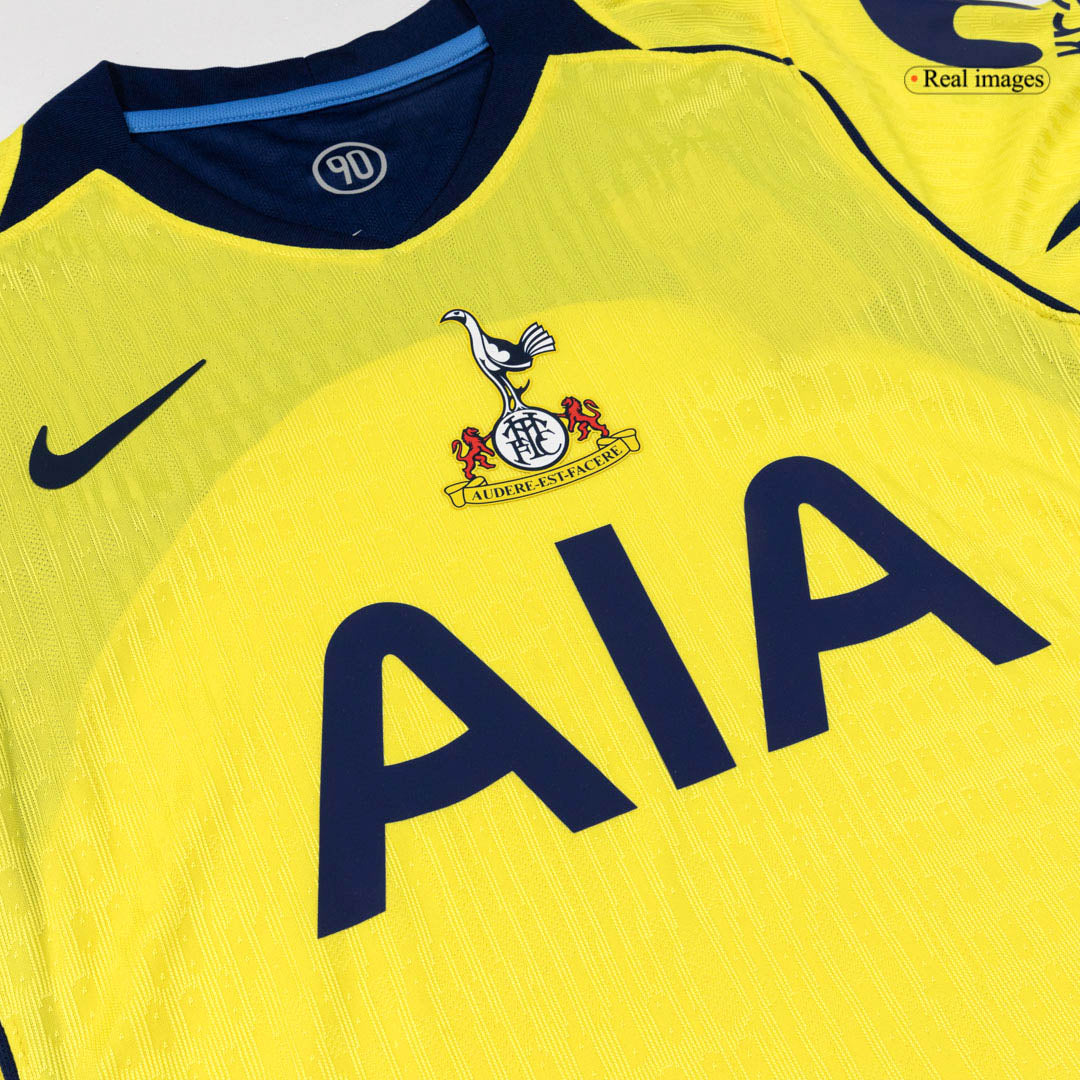 Tottenham Hotspur Third Maillot 2025/26 Jaune Joueur