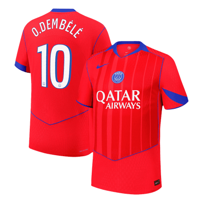 O.DEMBÉLÉ #10 PSG Troisième Maillot 2025/26 Rouge Joueur