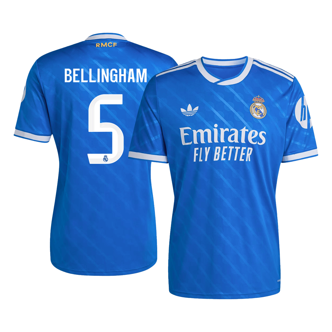 BELLINGHAM #5 Maillot Third Real Madrid 2025/26 Bleu