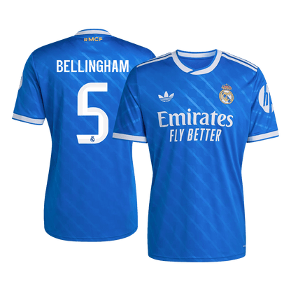 BELLINGHAM #5 Maillot Third Real Madrid 2025/26 Bleu