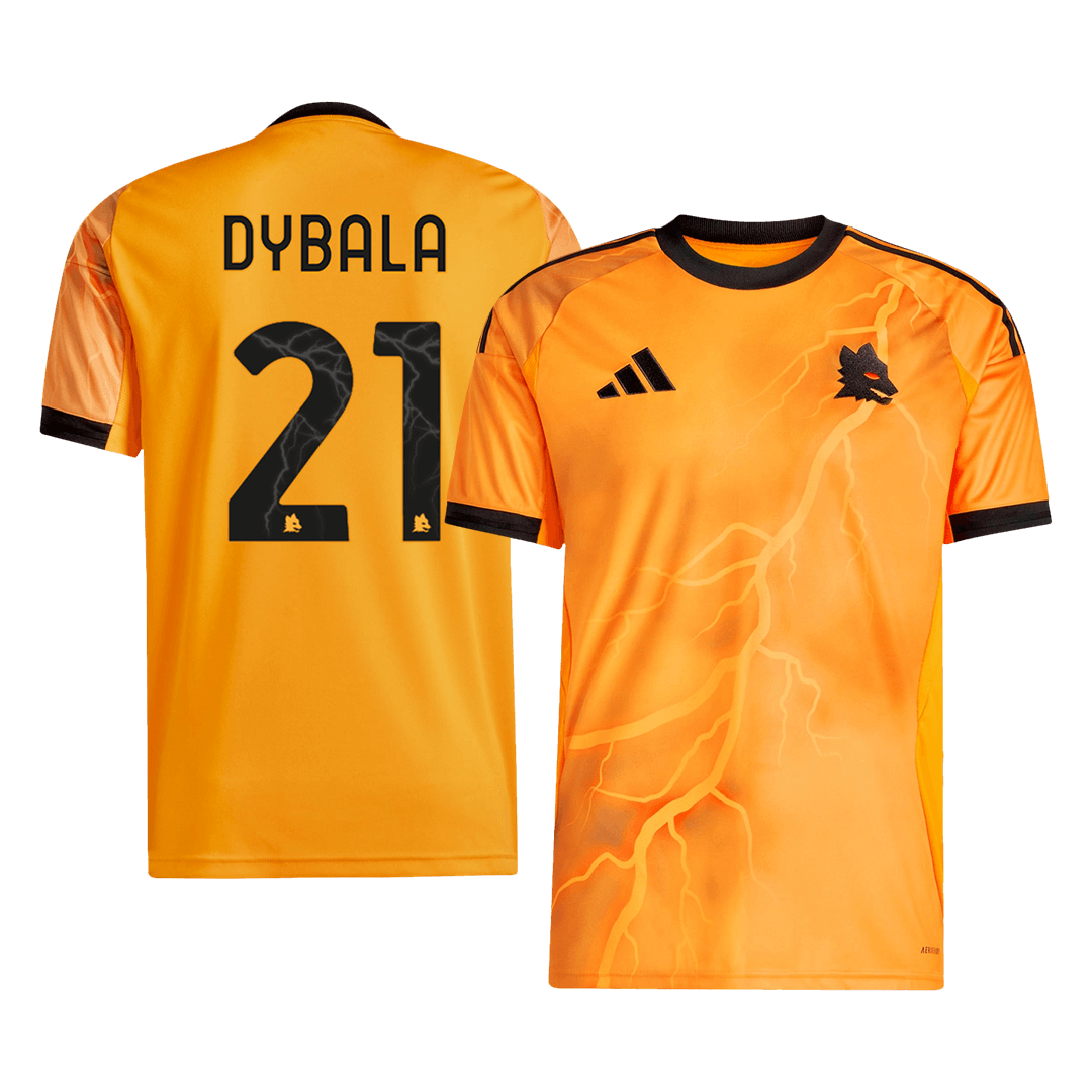 DYBALA #21 Maillot Extérieur AS Roma 2025/26 Orange