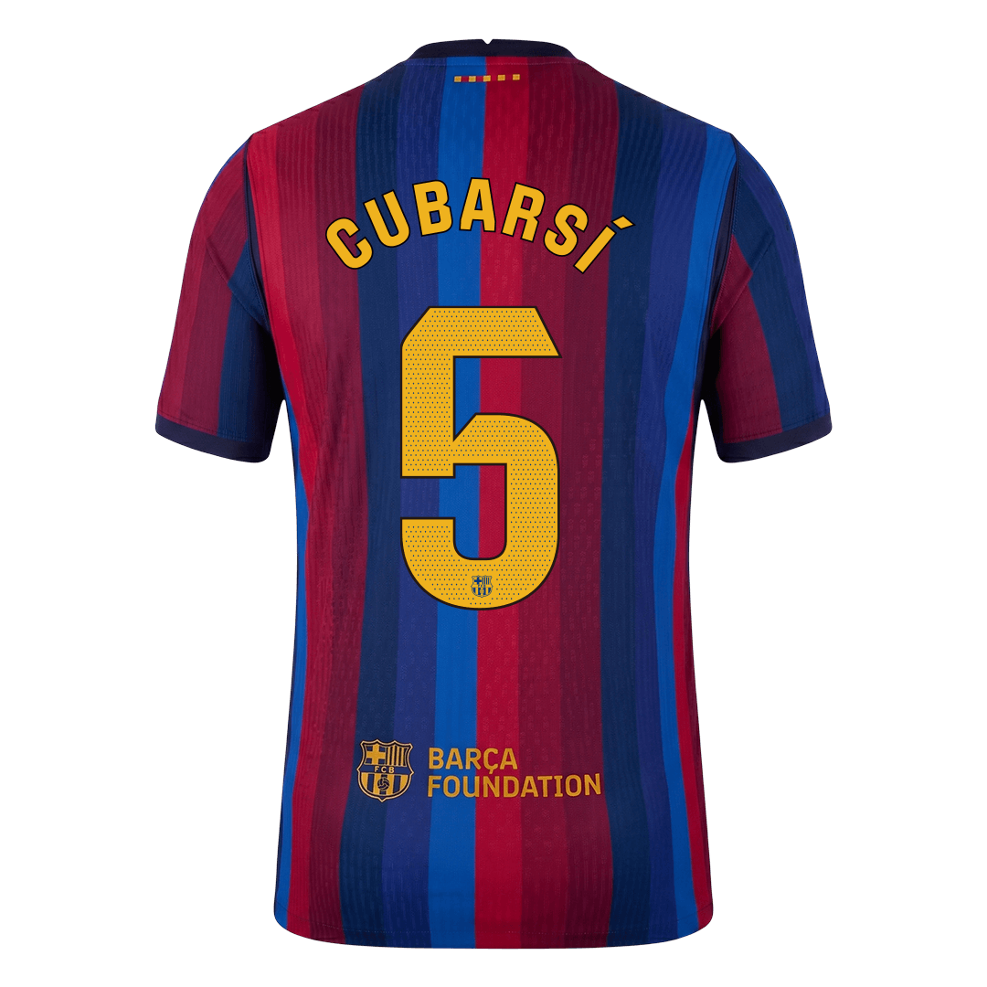 كوبارسي #5 قميص برشلونة الأساسي 2026/27 أحمر وأزرق للاعب