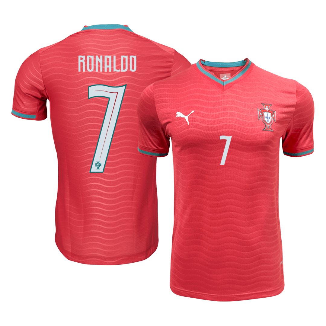 Maillot Domicile RONALDO #7 Portugal - Coupe du Monde 2026 Rouge Joueur