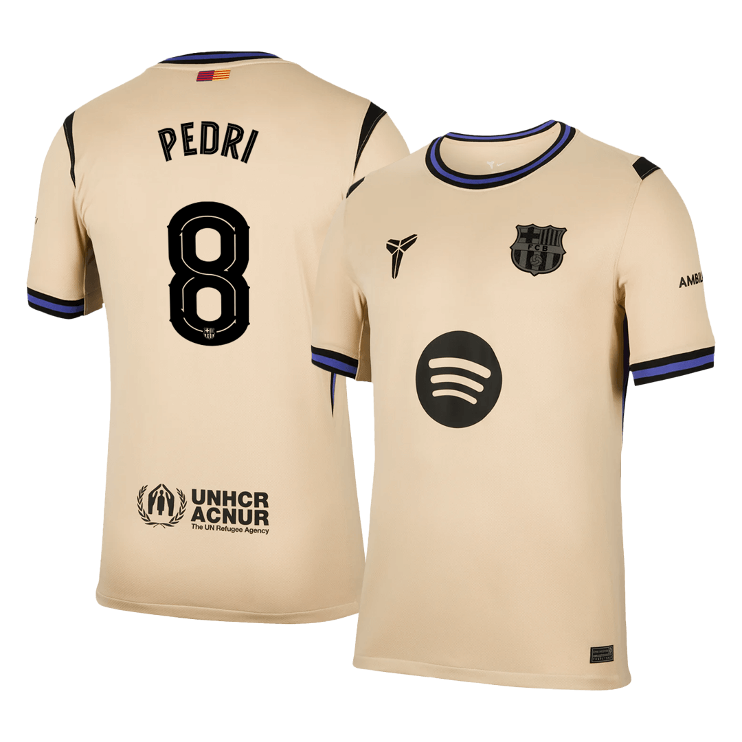 PEDRI #8 Barcelona Extérieur Maillot 2025/26 Jaune - UCL