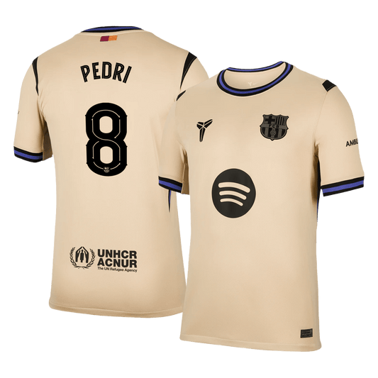 PEDRI #8 Barcelone Maillot Extérieur 2025/26 Jaune - UCL