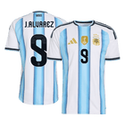 J. ALVAREZ #9 Maillot Domicile Argentine - Coupe du Monde 2026 Bleu&Blanc Joueur