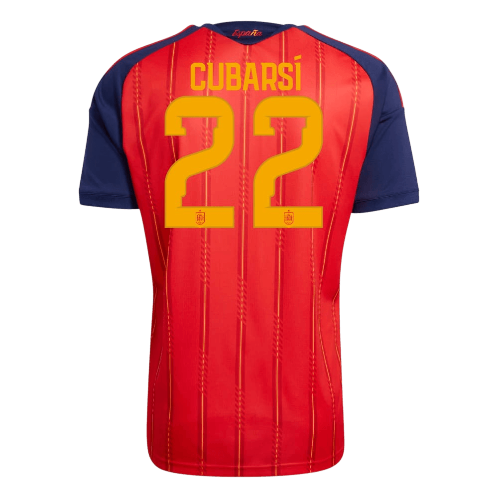 CUBARSÍ #22 Espagne Domicile Maillot - Coupe du Monde 2026 Rouge Joueur