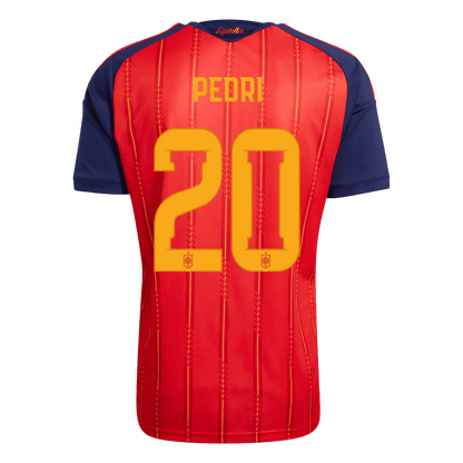 PEDRI #20 Espagne Domicile Maillot - Coupe du Monde 2026 Rouge