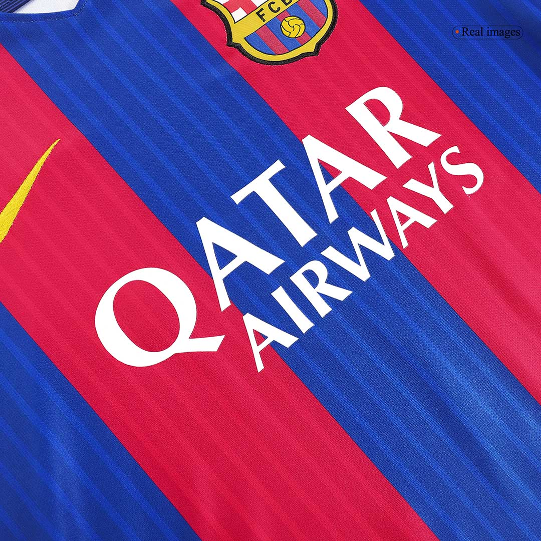 Retro MESSI #10 Barcelona Domicile Maillot 2016/17 Rouge&Bleu