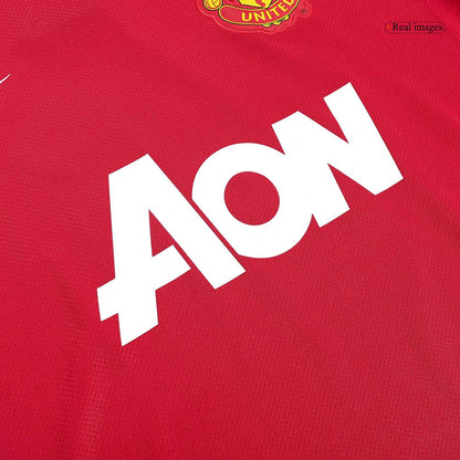 Maillot Rétro Domicile Manchester United 2011/12 Rouge