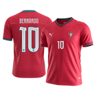 BERNARDO #10 Portugal Domicile Maillot - Coupe du Monde 2026 Rouge - Super