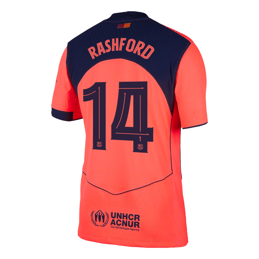 RASHFORD #14 Maillot Tiers Barcelone 2025/26 Orange Joueur - UCL