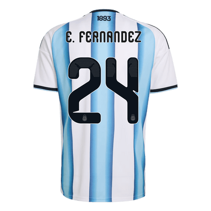 E. FERNANDEZ #24 Argentine Domicile Maillot - Coupe du Monde 2026 Blue&White - Super