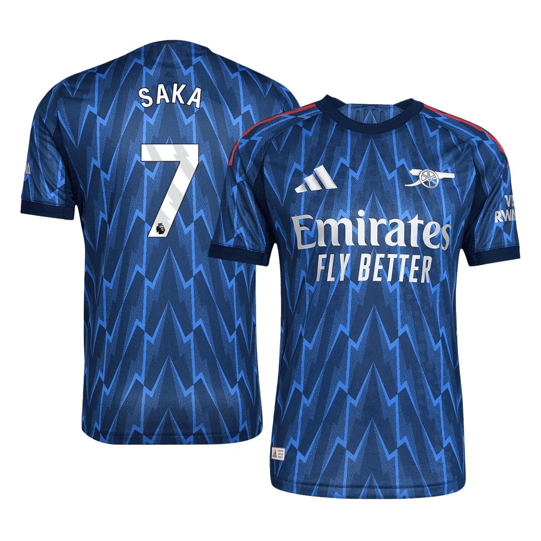 SAKA #7 Arsenal Extérieur Maillot 2025/26 Bleu Joueur