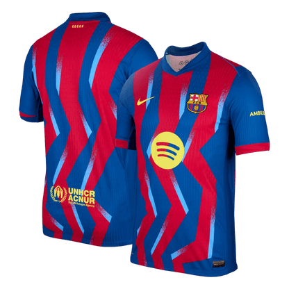 Maillot Extérieur Barcelone 2025/26 Rouge&Bleu Joueur