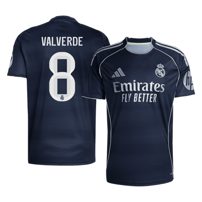 VALVERDE #8 Real Madrid Extérieur Maillot 2025/26 Bleu marine - Super