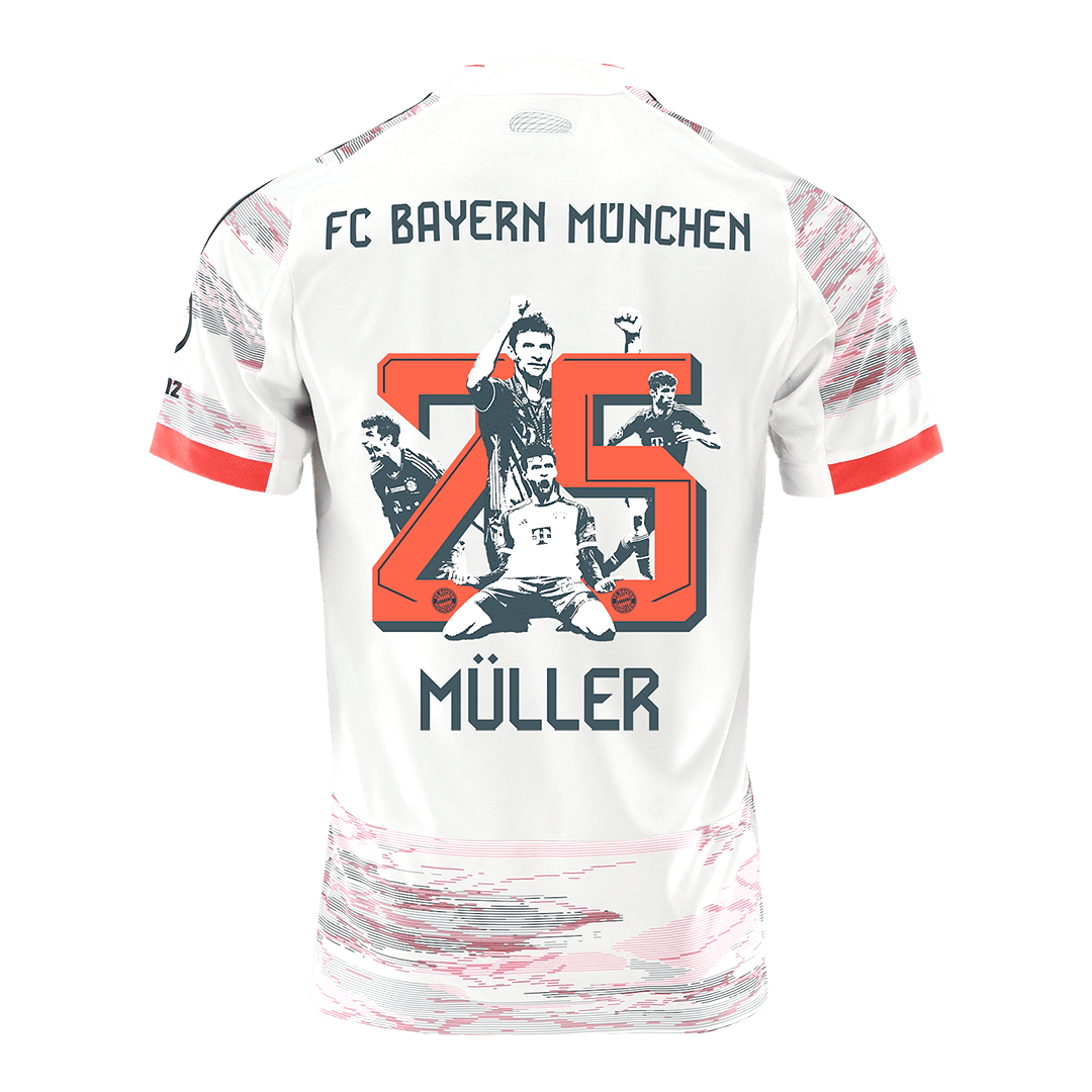 MÜLLER Spécial #25 Bayern Munich Maillot Extérieur 2025/26 Blanc