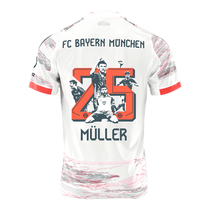 MÜLLER Spécial #25 Bayern Munich Maillot Extérieur 2025/26 Blanc