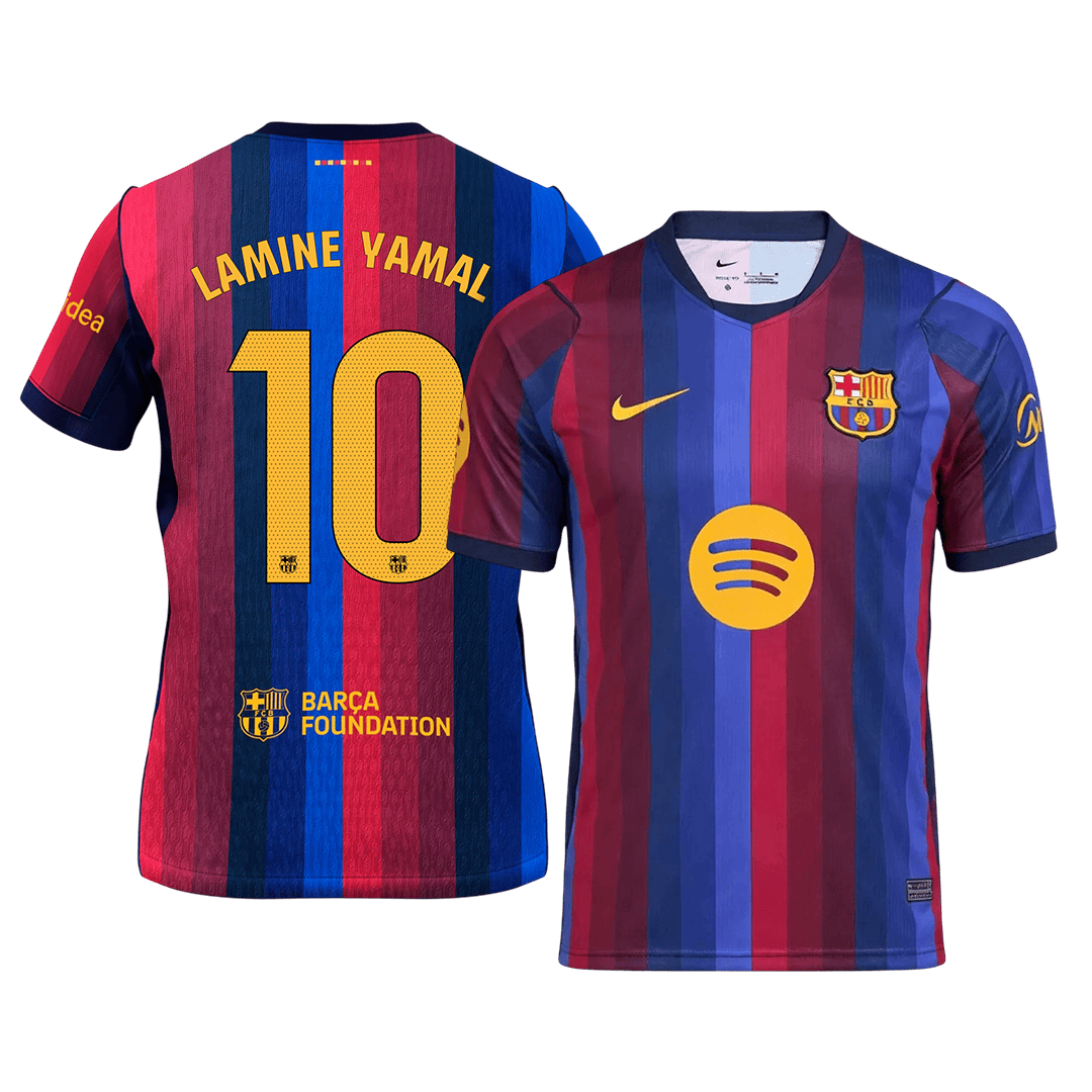LAMINE YAMAL #10 Barcelone Domicile Maillot 2026/27 Bleu&Grenat